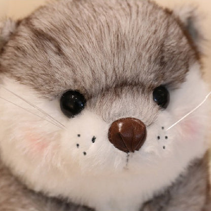 45CM Gray Sea Otter Pillow Soft Plush Toys Stuffed Animal Plushies Birthday Gift For Kids Adult Mascot Xmas Gifts 