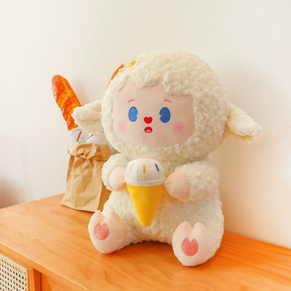 45CM Ice Cream Lamb Plushies Pillow Little Sheep Animals Plush Toys Soft Stuffed Dolls Gift For Kids Adult