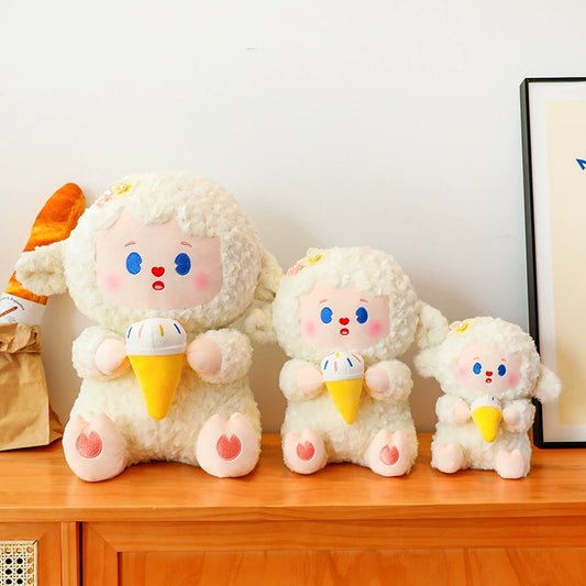 45CM Ice Cream Lamb Plushies Pillow Little Sheep Animals Plush Toys Soft Stuffed Dolls Gift For Kids Adult