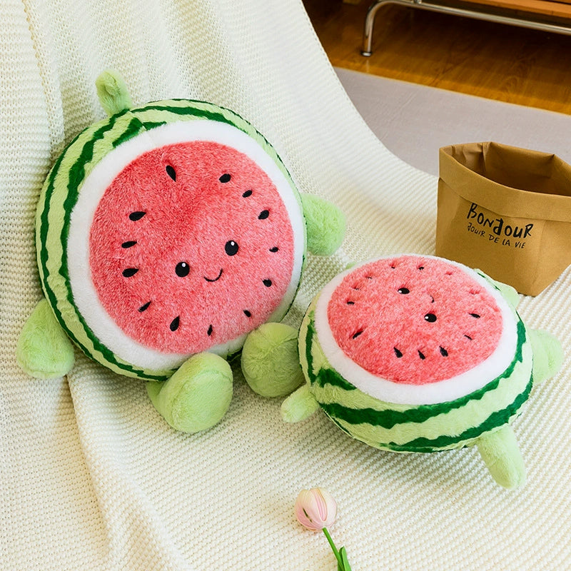 45CM Watermelon Fruit Pillow Stuffed Doll Plush Toy Soft Birthday Gift For Kids Mascot Home Decor
