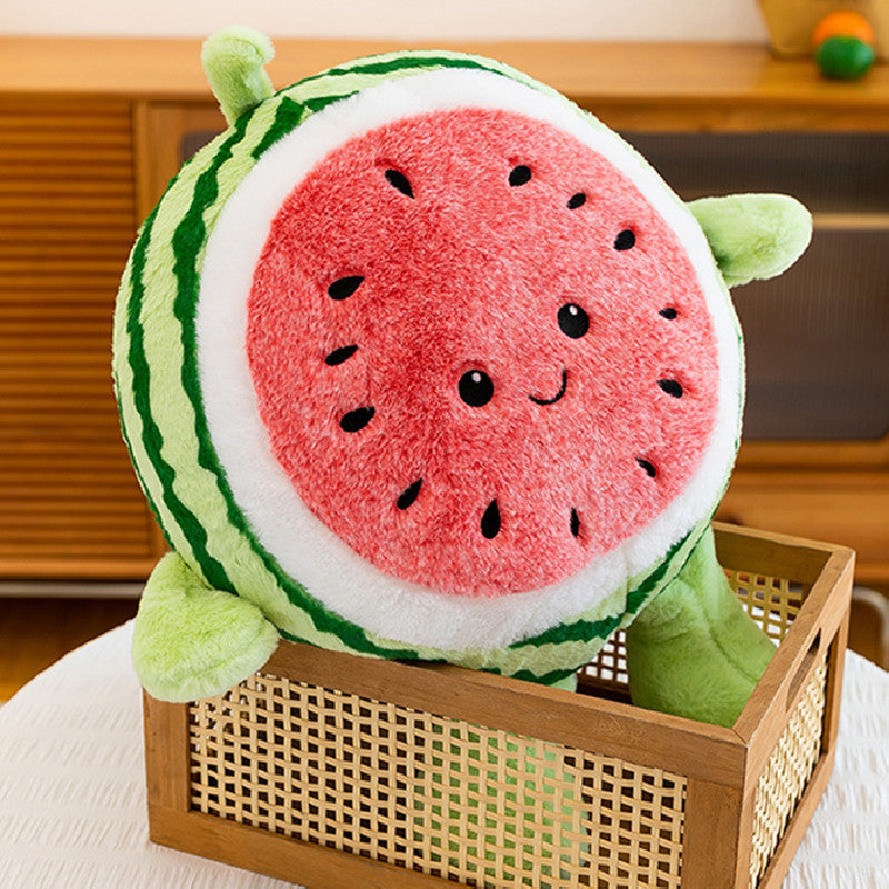 45CM Watermelon Fruit Pillow Stuffed Doll Plush Toy Soft Birthday Gift For Kids Mascot Home Decor