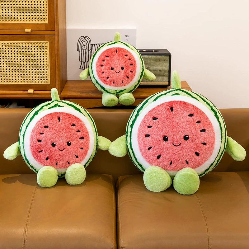 45CM Watermelon Fruit Pillow Stuffed Doll Plush Toy Soft Birthday Gift For Kids Mascot Home Decor