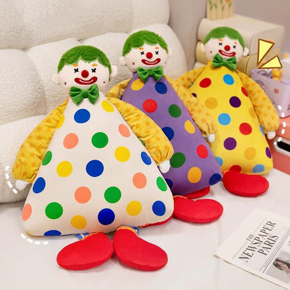 48CM Circus Clown Throw Pillow Soft Plush Toys Cartoon Stuffed Dolls Mascot Birthday Gift For Kids Adult