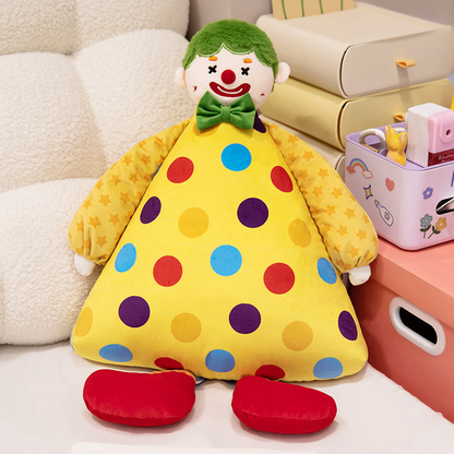 48CM Circus Clown Throw Pillow Soft Plush Toys Cartoon Stuffed Dolls Mascot Birthday Gift For Kids Adult