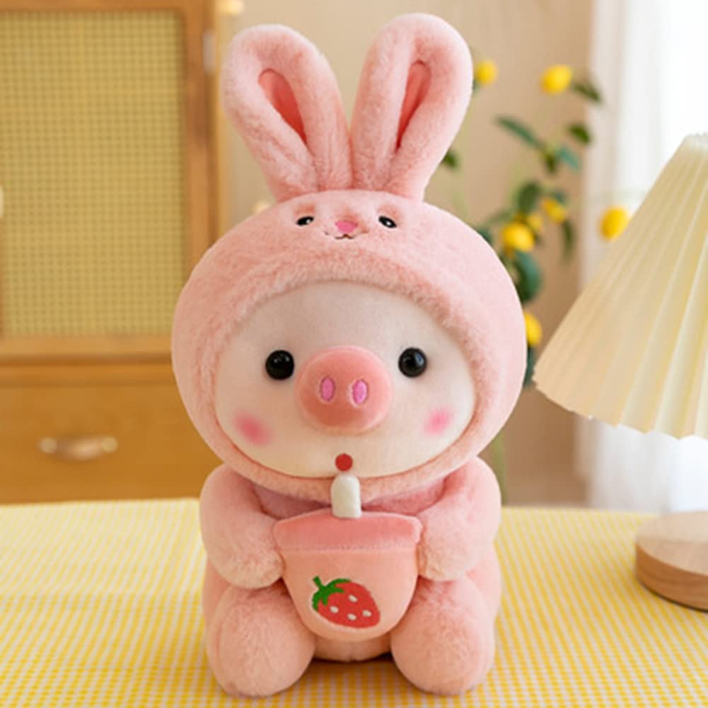 Stuffed Animals Pig Cosplay Rabbit Soft Christmas Dolls Kawaii Toy Birthday Gift For Kids Baby Mascot Halloween Xmas Gifts