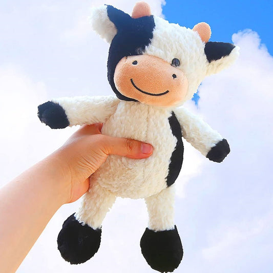 25CM Cow Stuffed Animal Simulation Soft Plush Cute Cow Doll for Boys Girls Great Birthday Gift