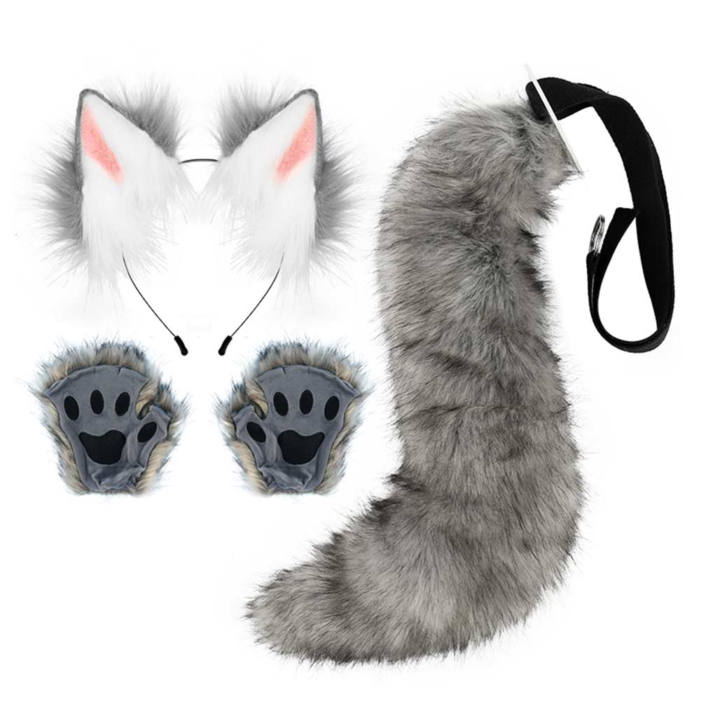 Cute Animal Claw Simulation Plush Fox Ear Hair Hoop Carnival Costume Accessories Mascot Photo Prop Birthday Gift