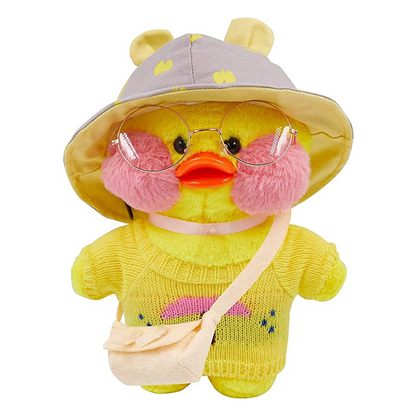Cartoon Yellow Duck Soft Toy Coat Christmas Kawaii Toy Birthday Gift For Kids Baby Mascot Halloween Xmas Dolls Gifts Stuffed Animals
