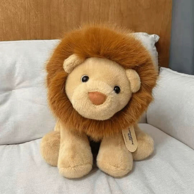 60CM Adorable Lion Pillow Brown Plush Toys Soft Stuffed Wild Animals Plusnies Dolls Soft Gift For Kids Adult