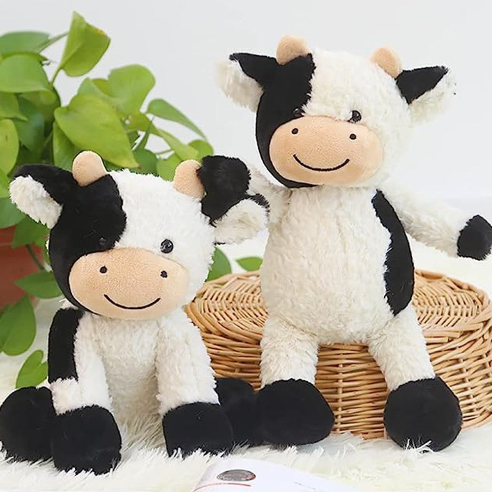 25CM Cow Stuffed Animal Simulation Soft Plush Cute Cow Doll for Boys Girls Great Birthday Gift