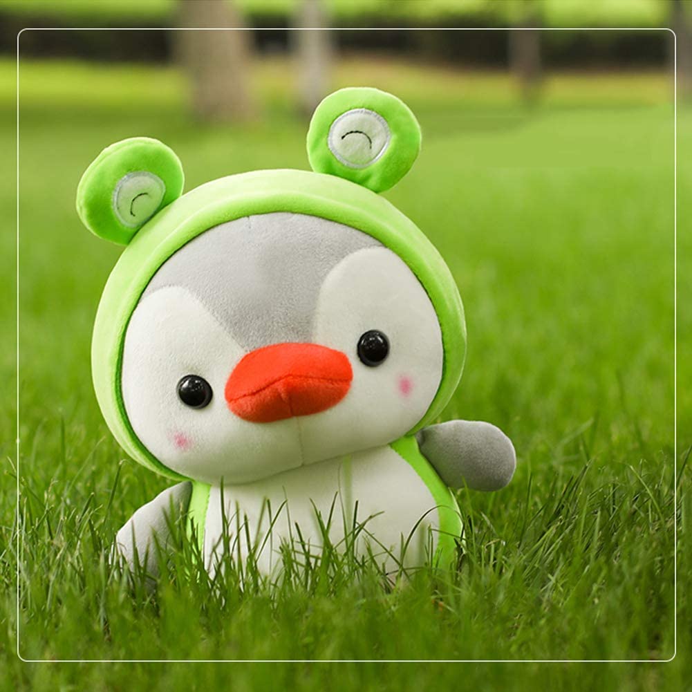 Lovely Cosplay Frog Penguin Toys Soft Dolls Stuffed Kawaii Animals Accompanying Dolls Birthday Gift For Kids Baby Mascot Halloween Gifts