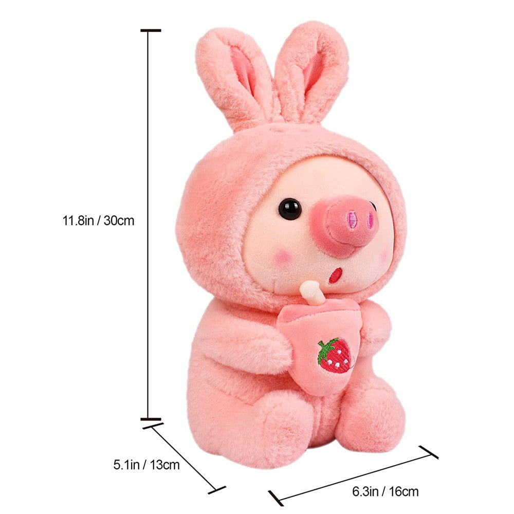 Stuffed Animals Pig Cosplay Rabbit Soft Christmas Dolls Kawaii Toy Birthday Gift For Kids Baby Mascot Halloween Xmas Gifts