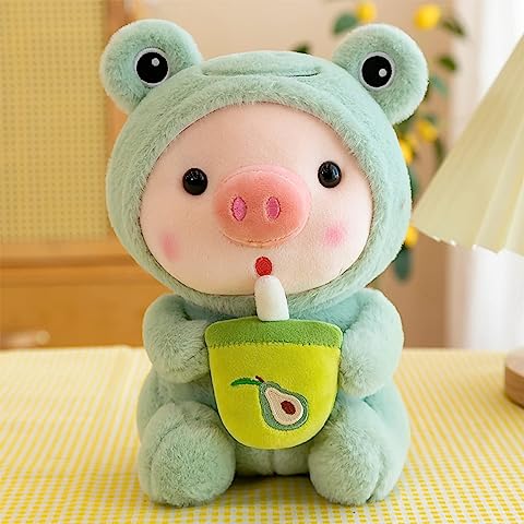 Stuffed Animals Pig Cosplay Frog Soft Christmas Dolls Kawaii Toy Birthday Gift For Kids Baby Mascot Halloween Xmas Gifts