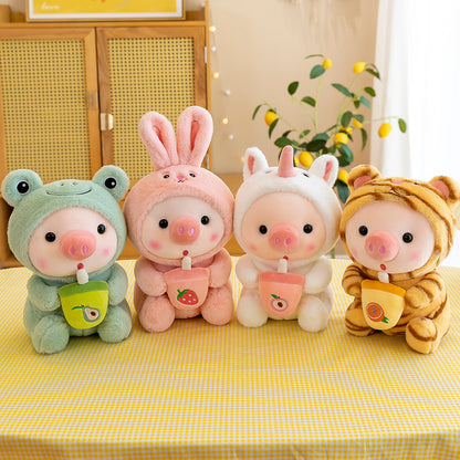Stuffed Animals Pig Cosplay Rabbit Soft Christmas Dolls Kawaii Toy Birthday Gift For Kids Baby Mascot Halloween Xmas Gifts