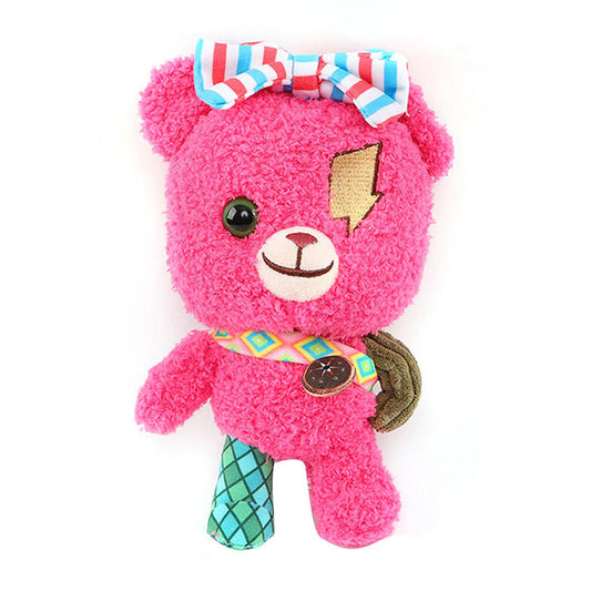 20CM Bear Rabbit Clown Plush Toys Soft Stuffed Animals Dolls Mascot Birthday Xmas Gift Pink Halloween Decor