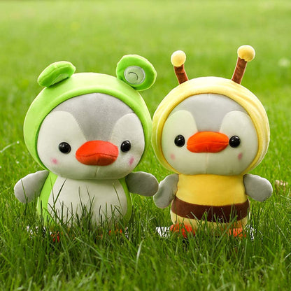 Lovely Cosplay Frog Penguin Toys Soft Dolls Stuffed Kawaii Animals Accompanying Dolls Birthday Gift For Kids Baby Mascot Halloween Gifts