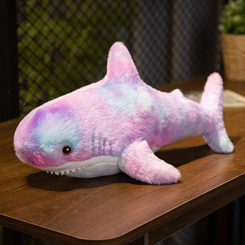 45CM Fat Shark Soft Sleeping Pillow Plush Stuffed Toy Ocean Animals Dolls Mascot Birthday Xmas Gift