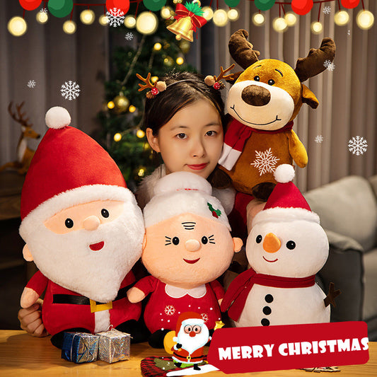 50CM Santa Claus Elk Snowman Plush Toys Soft Stuffed Dolls Mascot Xmas Gifts Christmas Decor