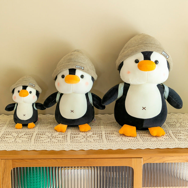 35CM Hat Penguin Toys Soft Animals Dolls Birthday Gift For Kids Baby Mascot Home Decor