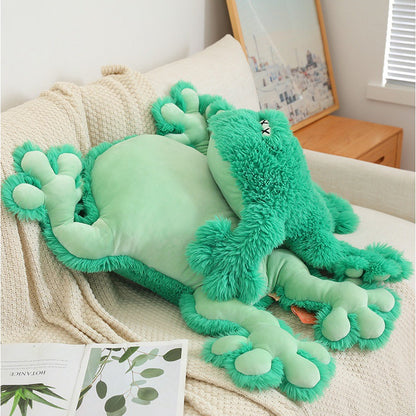 80CM Kiss Frog Pillow Soft Dolls Animals Plush Toy Birthday Xmas Gifts For Kids Mascot Home Decor