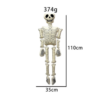 110CM Skeleton Dolls Skull Cosplay Plush Toys Cartoon Soft Stuffed Dolls Mascot Xmas Gift Halloween Decor