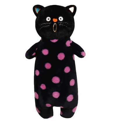 70CM Pink Polka Dot Long Body Cat Plush Toys Cartoon Stuffed Pillow Animals Soft Doll Gifts For Kids Girls