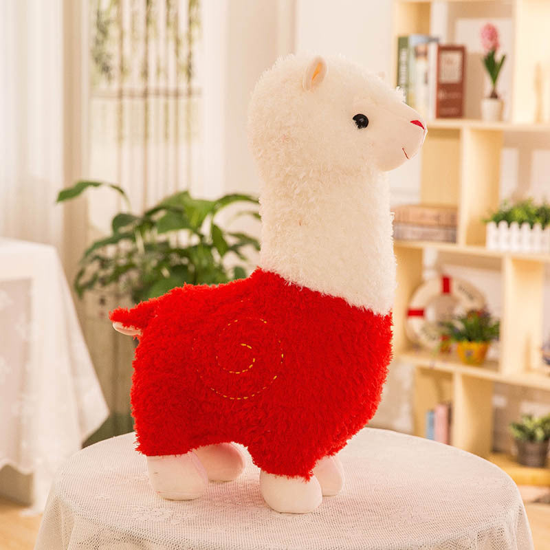 80CM Alpaca Plush Toy Soft Llama Stuffed Animal Sheep Dolls Birthday Gift For Kids Baby Mascot Halloween Xmas Gifts