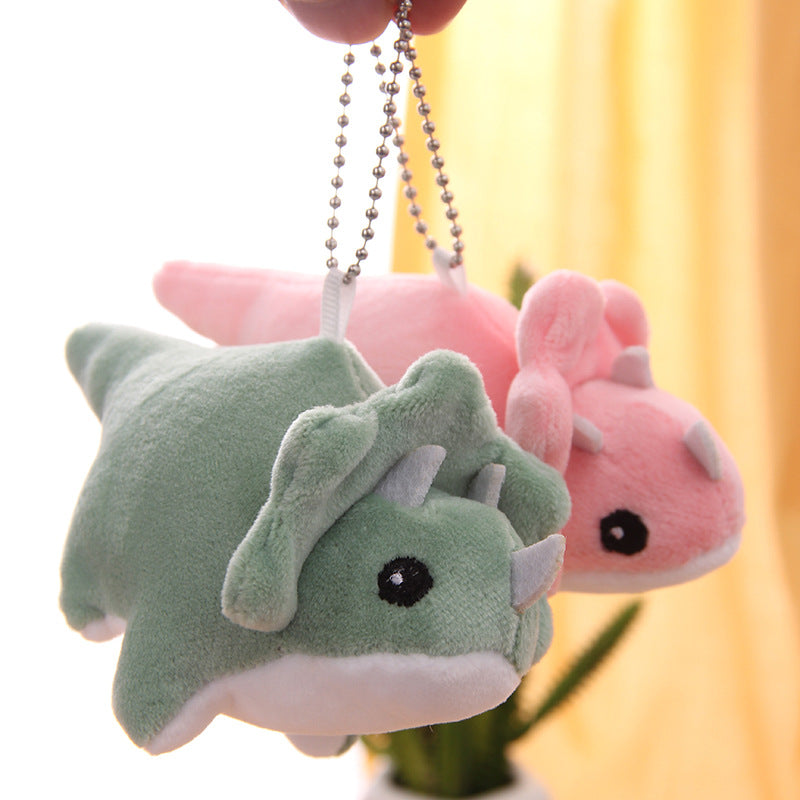 3Pces Kawaii Dinosaur Plush Keychain Soft Plush Toys Stuffed Animal Dolls Birthday Xmas Gift Wallet Bag Accessories Props