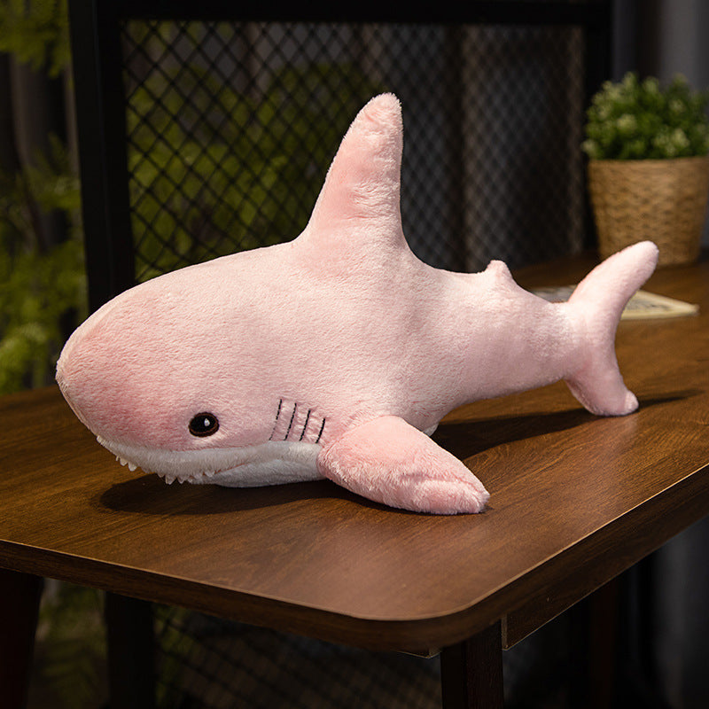 45CM Fat Shark Soft Sleeping Pillow Plush Stuffed Toy Ocean Animals Dolls Mascot Birthday Xmas Gift