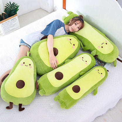 75CM Avocado Plush Long Pillows Toy Cartoon Soft Stuffed Fruits Dolls Mascot Birthday Xmas Gift