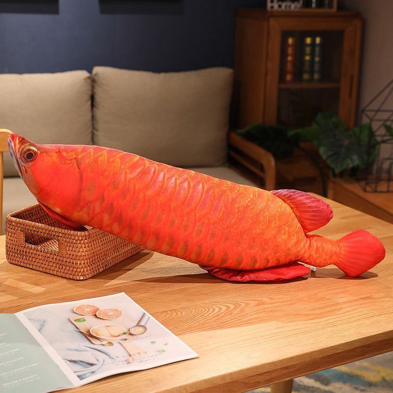 80CM Simulation Fish Soft Pillow Ocean Animals Dolls Cat Plush Stuffed Toy Mascot Birthday Xmas Gift Home Decor