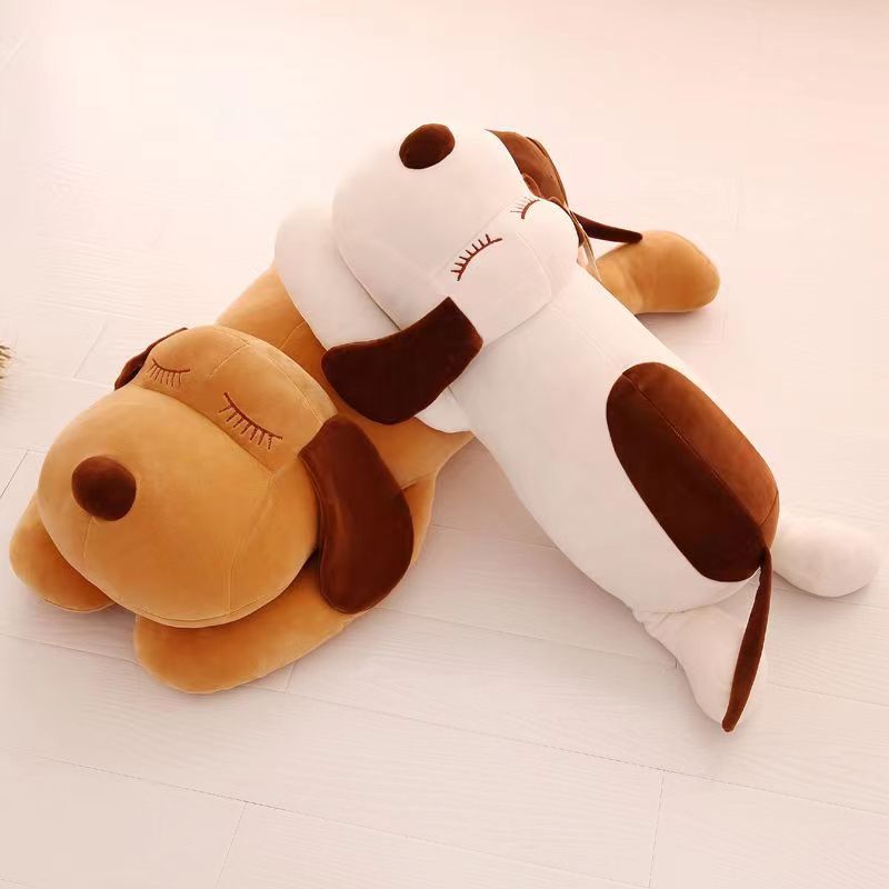 45CM White Dog Pillow Plush Toys Cartoon Soft Stuffed Animals Dolls Mascot Birthday Xmas Gift For Kids