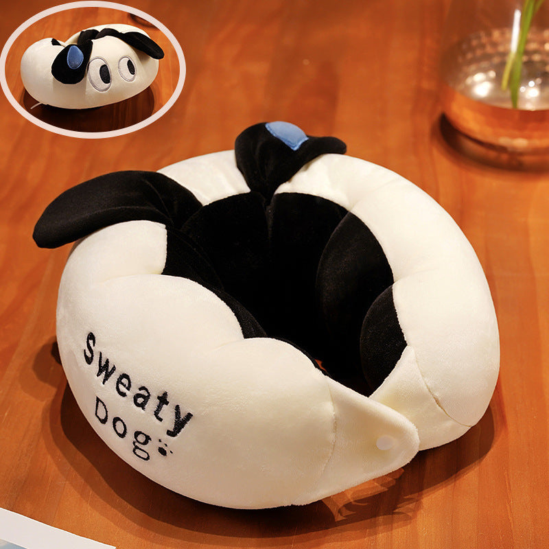 Cute Cartoon Big Eyes Soft Stuffed Animals U-Shaped Pillow Travel Cushion Birthday Xmas Gift