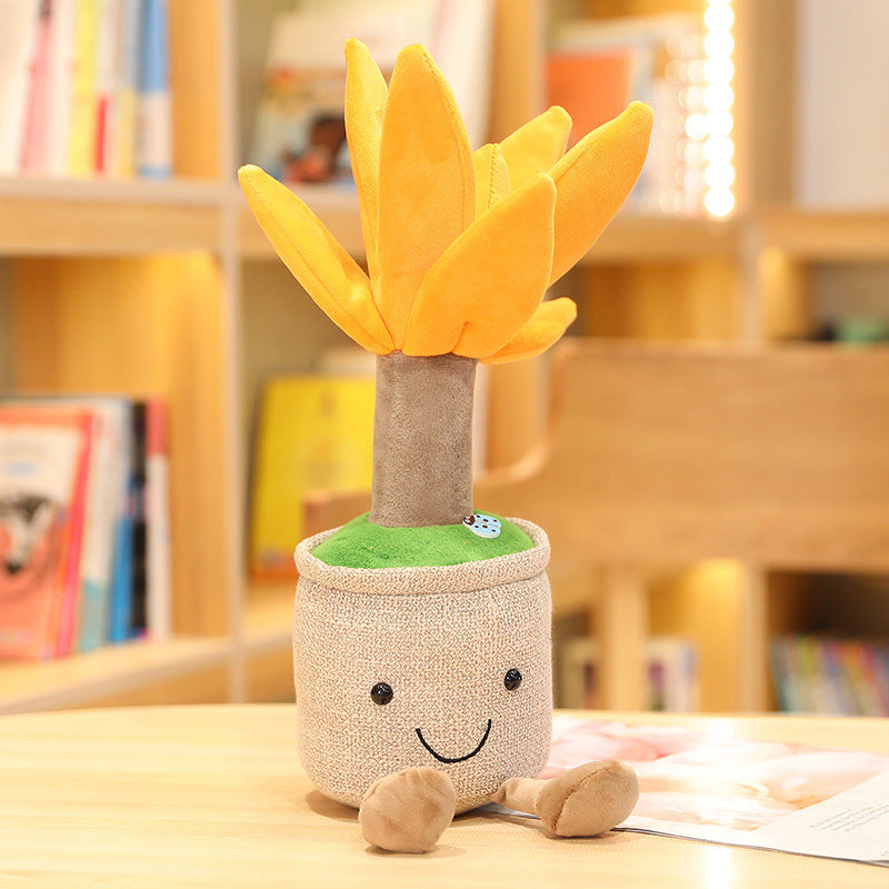 35CM Pine Tree Bamboo Chinaberry Flower Cactus Soft Plants Dolls Toy Gift Mascot Christmas Gifts Home Decor