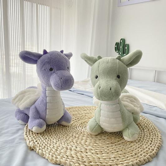 40CM 2024 Mascot Dragon Dinosaur Soft Stuffed Animal Dolls Plush Toys Mascot Birthday Xmas New Year Gifts