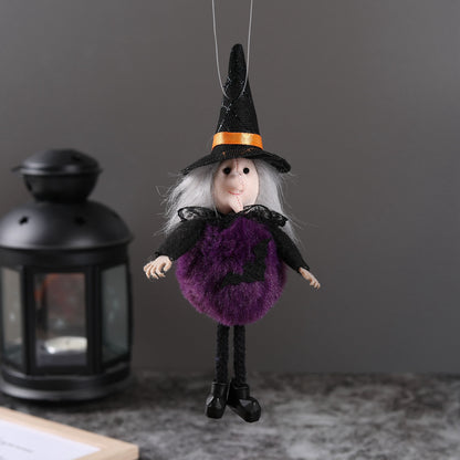 4PCS 19CM Halloween Pumpkin Ghost Widgets Witch Black Cat Charm Dolls Toy Xmas Gifts Mascot Festival Home Decor