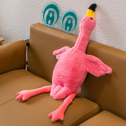 160CM Soft Plush Flamingo Stuffed Animal Dolls Pillow Toy Birthday Gift For Kids Baby Mascot Xmas Gifts Halloween Pink Decor