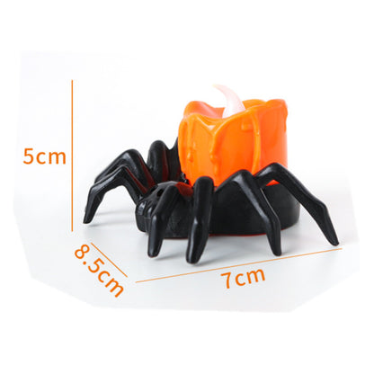 12Pcs Spider Skeleton Chandelier Tea Lights Novelty Flameless LED Lights Chandelier Candle Holder Halloween Home Decor