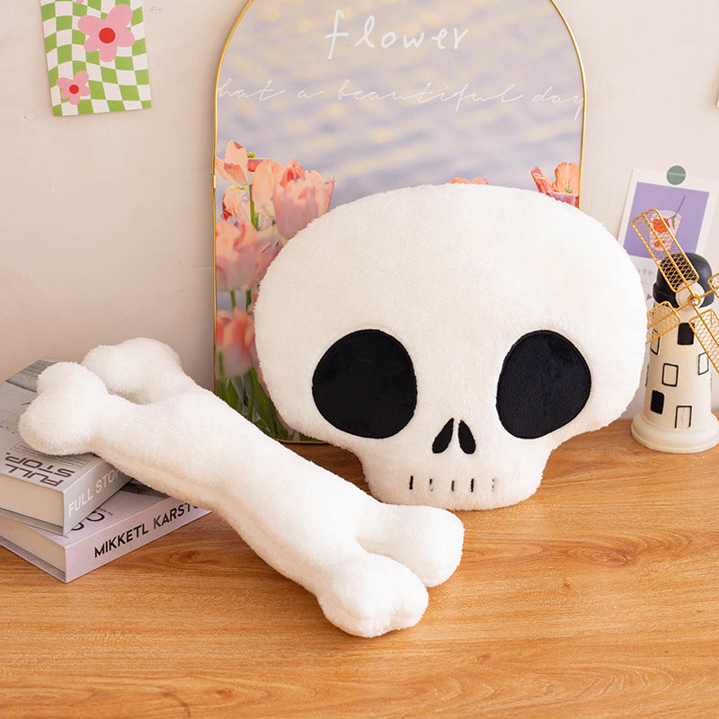 40CM Skeleton Intersecting Bones Dolls Skul Cosplay Plush Toys Cartoon Soft Stuffed Dolls Mascot Halloween Gift