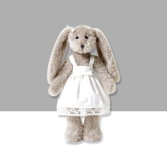 30CM White Dress Rabbit Plush Toys Soft Stuffed Animals Dolls For Baby Kids Mascot Birthday Xmas Valentine's Day Gift