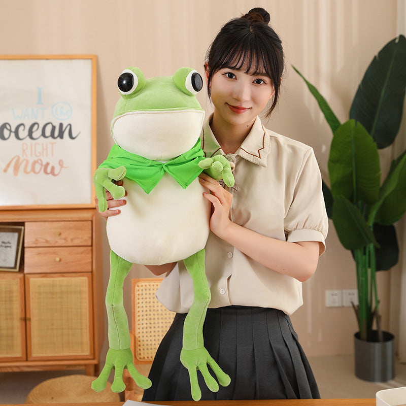 80CM Cloak Frog Pillow Soft Dolls Animals Plush Toy Birthday Xmas Gifts For Kids Mascot Home Decor