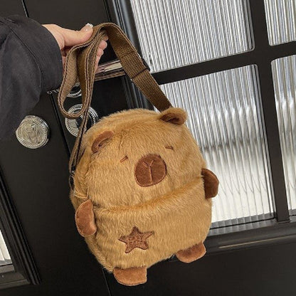 21CM&nbsp;Capybara Shoulder Bags Crossbody Bag Backpack School Bags Stuffed Animal Plush Gift