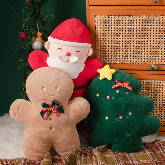 45CM Santa Claus/Christmas Tree/Gingerbread Man Plush Toy Dolls Stuffed Birthday Xmas Gifts Christmas Decor