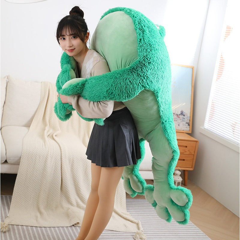 130CM Kiss Frog Pillow Soft Dolls Animals Plush Toy Birthday Xmas Gifts For Kids Mascot Home Decor