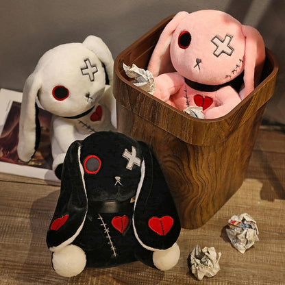 Reborn Rabbit Plush Toys Cartoon Soft Stuffed Animals Dolls Mascot Birthday Xmas Gift Pink Halloween Decor