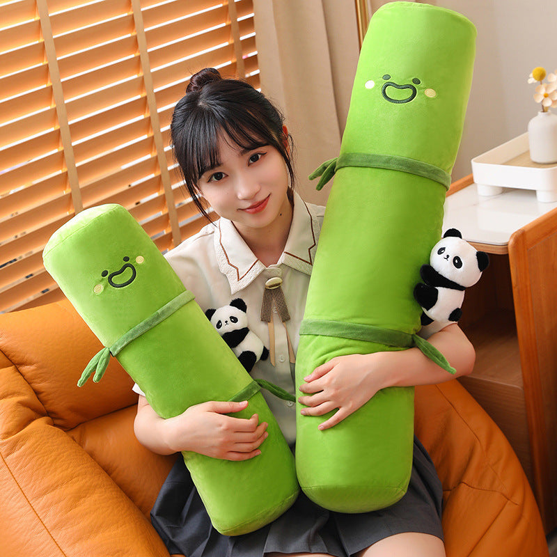 105CM Panda Bamboo Long Body Dolls Soft Stuffed Animals U-Shaped Pillow Travel Cushion Neck Pillow Birthday Xmas Gift