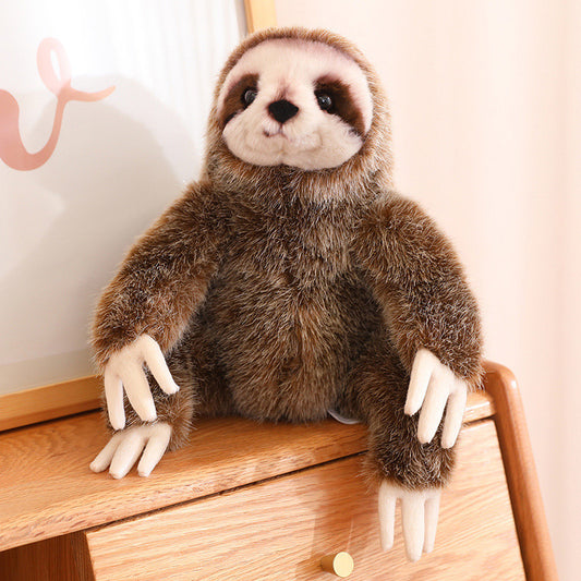 24CM Simulation Sitting Sloth Dolls Soft Wild Animals Plush Toy Birthday Gift For Kids Baby Mascot Xmas Gifts Home Decor