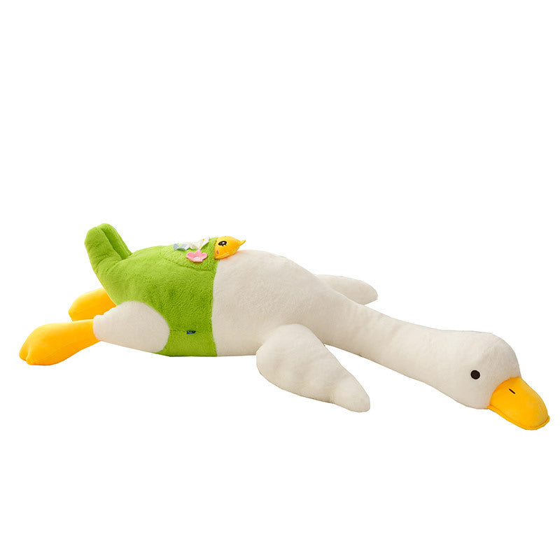 75CM White Geese With Backstrap Pillow Plush Toys Cartoon Swan Soft Stuffed Animal Dolls Mascot Birthday Xmas Gift