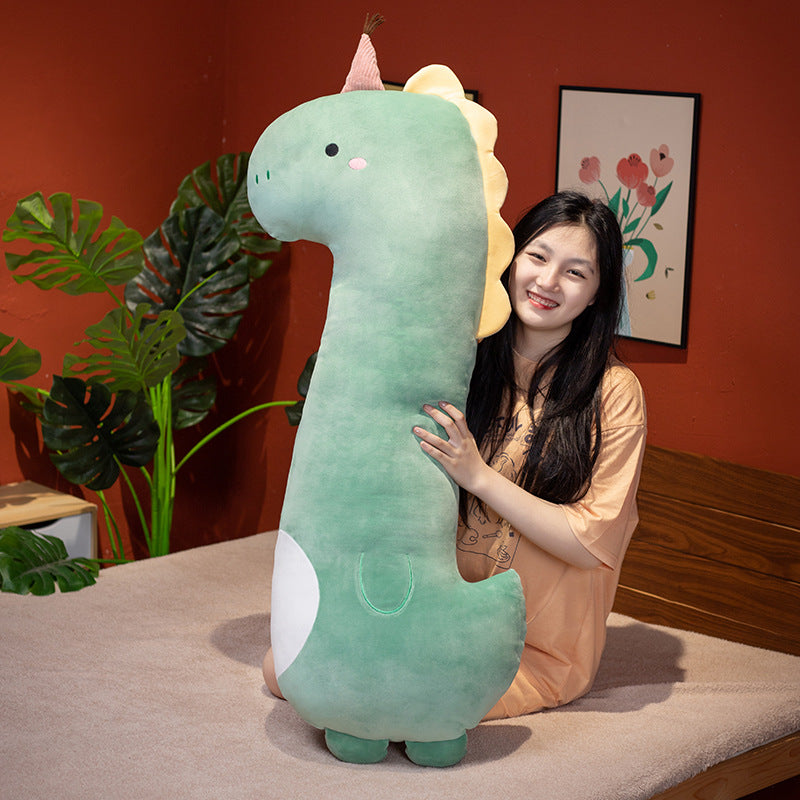 120CM Geese Dinosaur Giraffe Unicorn Sleep Pillow Plush Toys Cartoon Soft Stuffed Animal Dolls Mascot Birthday Xmas Gift