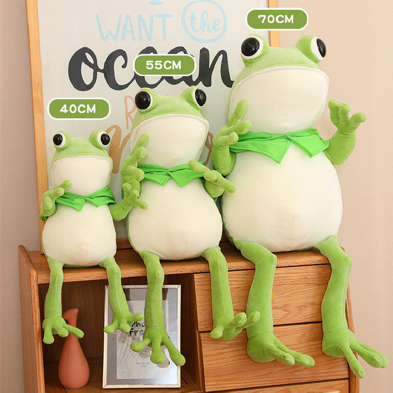 80CM Cloak Frog Pillow Soft Dolls Animals Plush Toy Birthday Xmas Gifts For Kids Mascot Home Decor